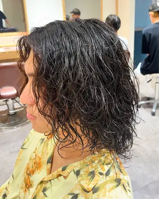 ミディアム パーマ メンズ 雪音/美髪縮毛矯正 /ニュアンスパーマのヘアスタイル