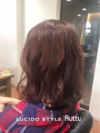 セミロング カラー アザマ　ヤスカツ _rosso 川口のヘアスタイル