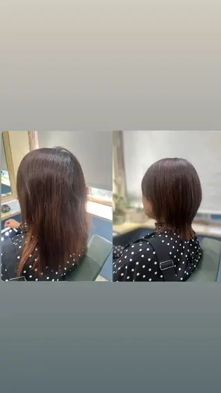 ミディアム パーマ たけかわ みずきのヘアスタイル