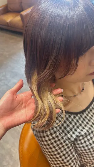 ミディアム カラー HARE nene🐿🍡のヘアスタイル