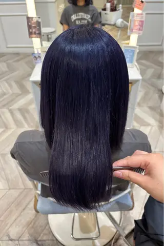 ミディアム ブリーチなしwカラー メンズパーマ新居見のヘアスタイル