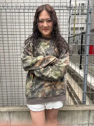 ロング パーマ 大西 柚羽のヘアスタイル