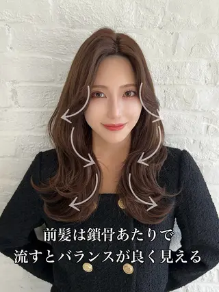 セミロング 映える顔まわり/前髪 特化 💗 ユキマのヘアスタイル