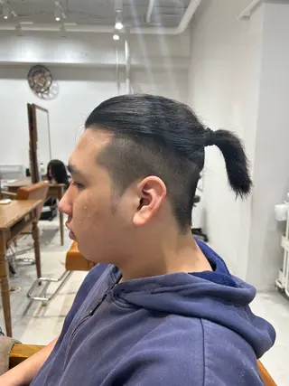 ミディアム ヘアアレンジ メンズ 山﨑 燦人のヘアスタイル