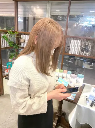 ミディアム カラー ウチダ ユウヤのヘアスタイル