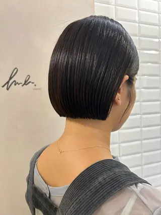 ショート hub hair レイヤー/透明感のヘアスタイル