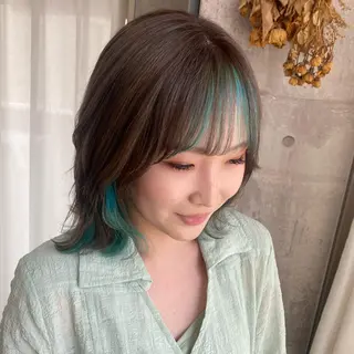 ミディアム カラー 髪質改善💓艶髪💓 暖色💗加藤あゆみのヘアスタイル