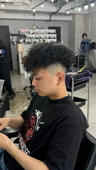 パーマ メンズ スペインカール/ メンズパーマ/山下のヘアスタイル
