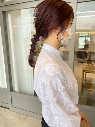 ロング カラー ヘアアレンジ 塚原 安優のヘアスタイル