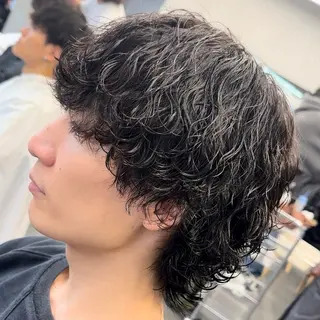 セミロング パーマ ヘアアレンジ メンズ fifth 石川 凪のヘアスタイル