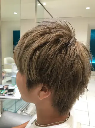 ショート カラー パーマ ヘアアレンジ メンズ キッズ ネイル マツエク・マツパ EnBlesS西宮 マンツーマン神道有基のヘアスタイル