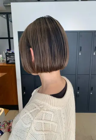 セミロング カラー 朝ラクパーマ 透明感カラー横山大樹のヘアスタイル