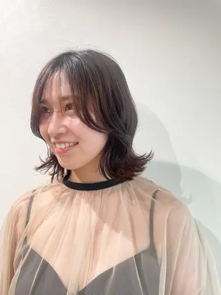ミディアム ヘアアレンジ コトミ【メンズ】 【曲がる縮毛矯正】のヘアスタイル