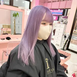 セミロング ❄️💛エクステ ブリーチ❄️yukiのヘアスタイル