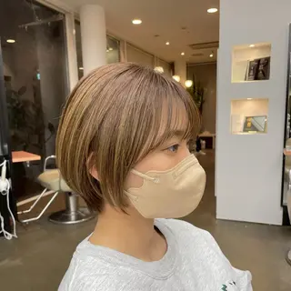 ショート ヘアアレンジ 🎧ayaka/ボブ /透明感カラー🩵のヘアスタイル