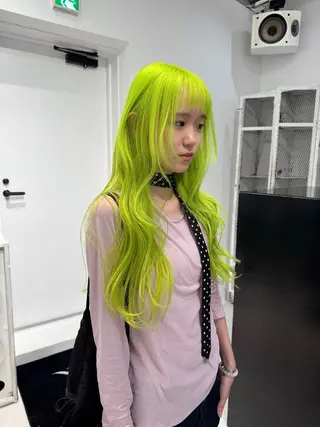 ロング カラー ヘアアレンジ 艶ハイトーン/ヘア アレンジAYAKAのヘアスタイル