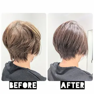 ショート カラー パーマ ヘアアレンジ 心斎橋難波本店 店長 THE ECT 中尾のヘアスタイル