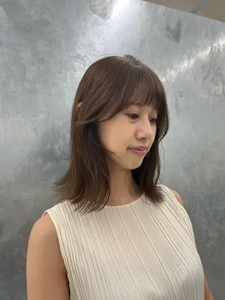 ミディアム 神作 汐里　江古田 /透明感カラー🌿のヘアスタイル