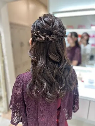 セミロング ヘアアレンジ Miu‎🤍Hair ‎Arrange🎀のヘアスタイル