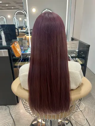 ロング カラー 骨格／顔型／診断／ 伏見／飯味 華菜のヘアスタイル