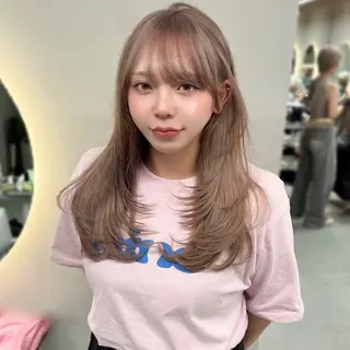 ロング カラー うるツヤハイトーン/ レイヤー⟡mayuのヘアスタイル