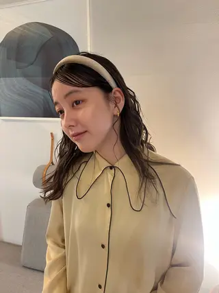 ミディアム カラー パーマ yoshihama sumireのヘアスタイル