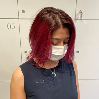 ミディアム カラー 小川 舜人のヘアスタイル