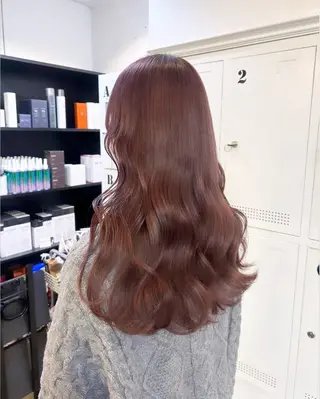 ロング カラー 🌷ラベンダーピンク 顔まわり🌷ねいろのヘアスタイル