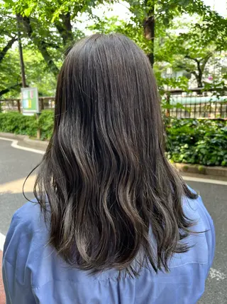セミロング カラー i sのヘアスタイル