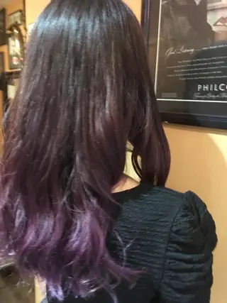 ロング カラー ヨシダ アズサのヘアスタイル