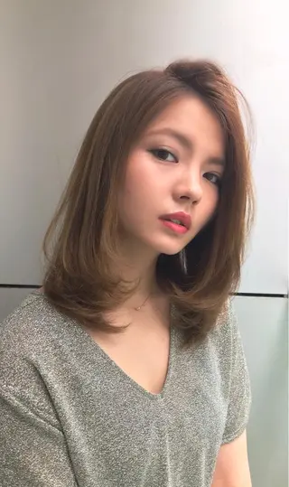 ミディアム カラー パーマ ヘアアレンジ 髪質改善/縮毛矯正/ ボブ/店長/槌矢圭悟のヘアスタイル