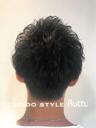 ショート パーマ アザマ　ヤスカツ _rosso 川口のヘアスタイル