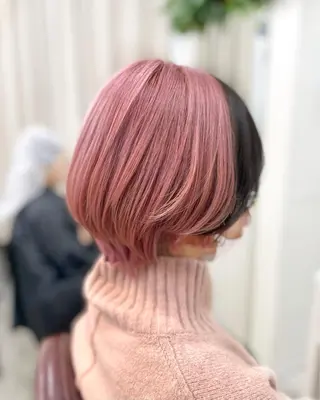 ショート カラー 韓国ヘア🤍髪質改善 🇰🇷AKANEのヘアスタイル