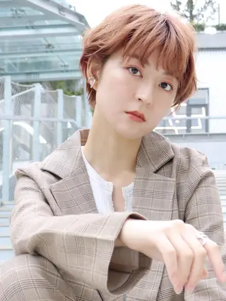 ショート カラー パーマ ヘアアレンジ ITbyALBUM 八王子店のヘアスタイル