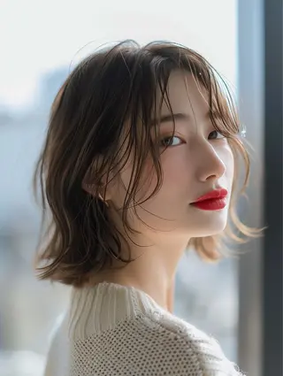 ミディアム カラー ✨シルクストレート✨ 美髪髪質改善Yukiのヘアスタイル
