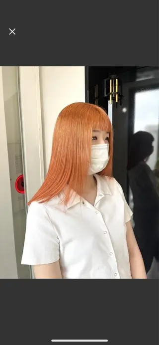 ロング カラー ヘアカラー&縮毛矯正 STAR☆RIVERのヘアスタイル