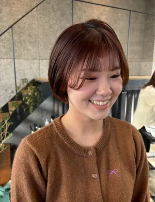 ショート カラー パーマ ヘアアレンジ 押切 響 のヘアスタイル