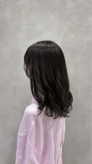 ミディアム 🖤yumi🖤🎀 透明感カラー韓国ヘアのヘアスタイル