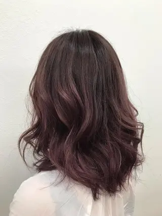 ミディアム カラー 加藤 憂のヘアスタイル