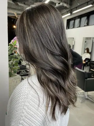 セミロング カラー 北間 寛哉のヘアスタイル