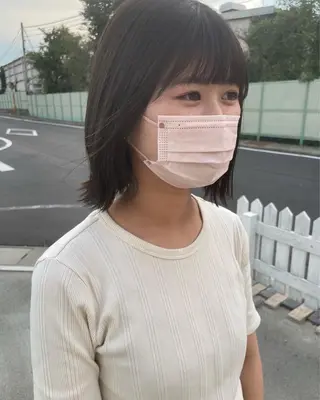 ミディアム カラー キノシタ マユのヘアスタイル