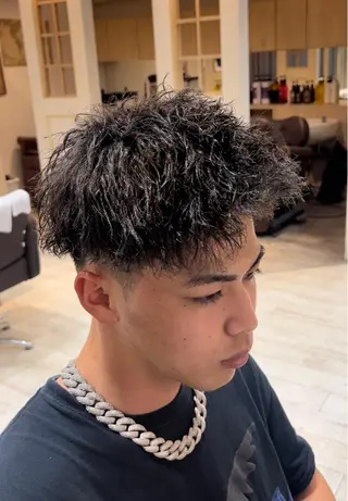ショート パーマ メンズ 💈men's💈 satoru中目黒のヘアスタイル