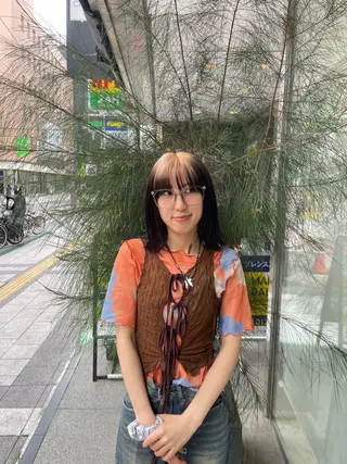ミディアム ARISA︎ メンズハイトーンのヘアスタイル