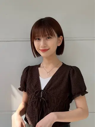 ショート La Bonheur hair parfait所属・谷本虎太郎 レイヤー🌈ボブのヘアスタイル