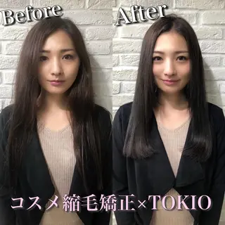 ロング パーマ Soleria 田中慎一のヘアスタイル