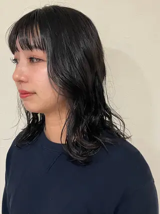 ミディアム パーマ 大阪/梅田すぐ /パーマ落とし専門店のヘアスタイル
