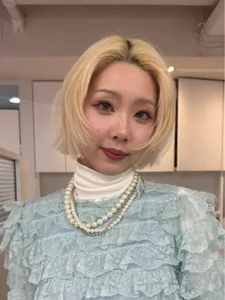 ミディアム カラー ヘアアレンジ 🦠デザインカラー/ 魚瀬あおい🦠のヘアスタイル