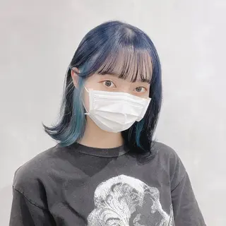 ミディアム カラー 🩵ブリーチカラー 🐈MIORI🩵のヘアスタイル