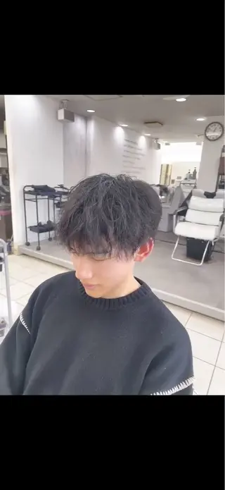 メンズ 成瀬スパイラル パーマ清水大隼のヘアスタイル