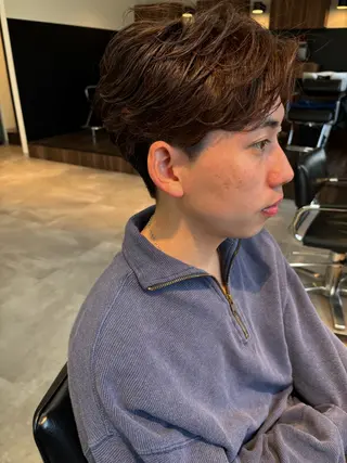 パーマ メンズ 保立/フェザーパーマ /メンズカット千葉のヘアスタイル